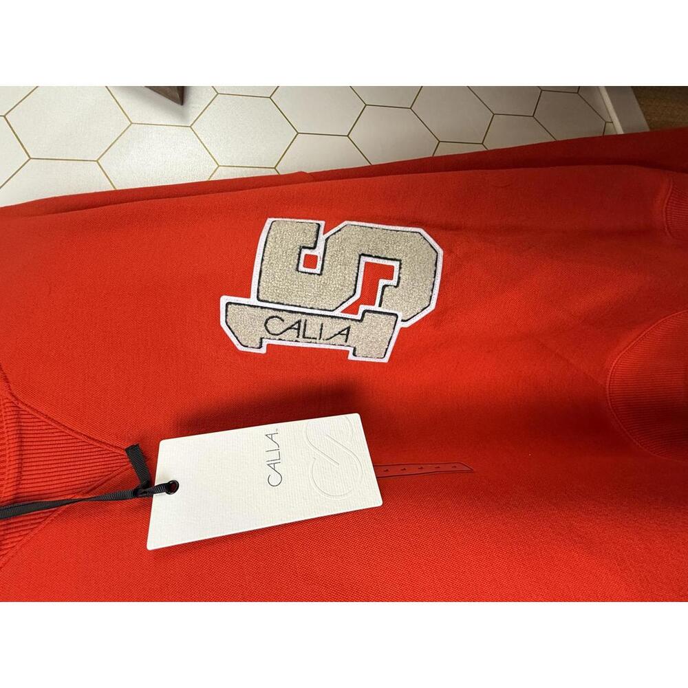 CALIA Red Pique Scuba Logo Crewneck - Size - Large - NWT - Picture 7 of 8